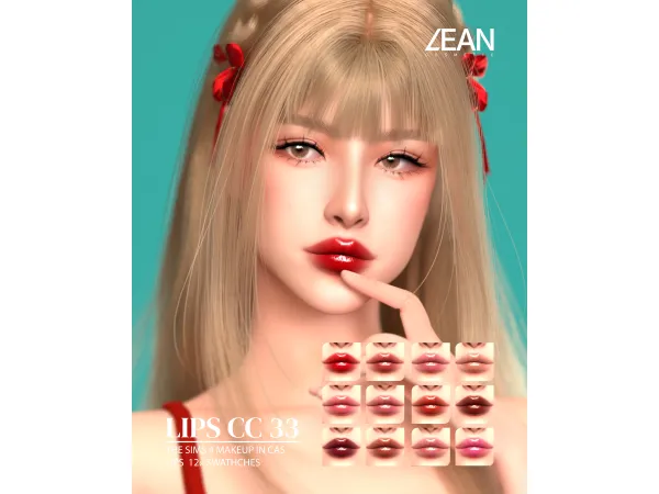 Alpha LEAN LIPS CC33 - The Sims 4 Custom Content