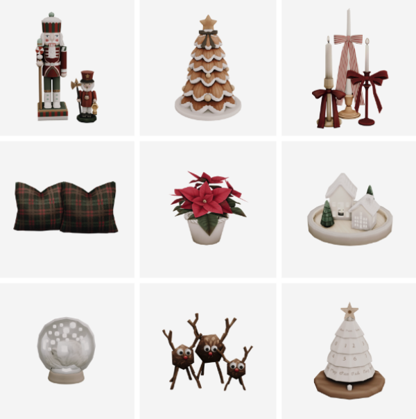 Maxis Match christmas decorations pt 01 by simsfinds - The Sims 4 Custom Content