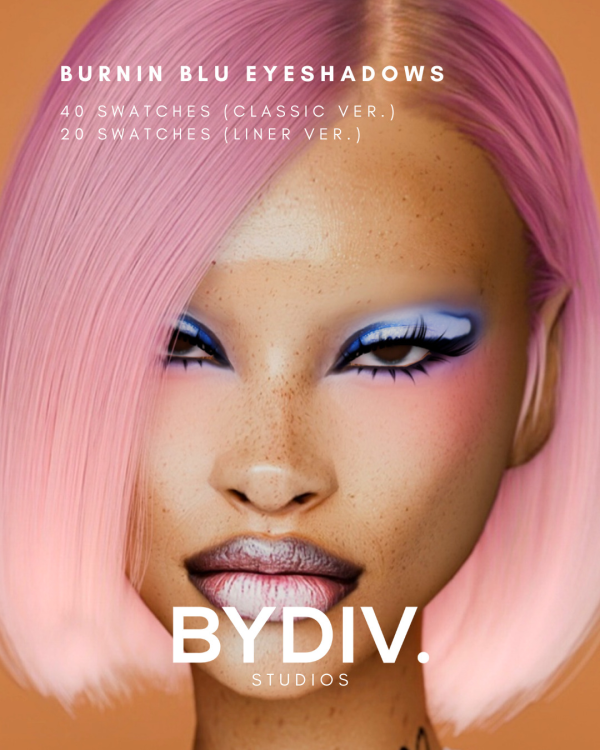 Alpha BURNIN BLU EYESHADOWS by simsfinds - The Sims 4 Custom Content