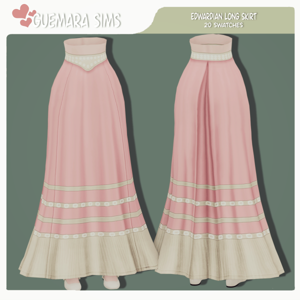 Maxis Match Edwardian Long Skirt by simsfinds - The Sims 4 Custom Content