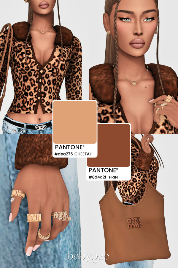 Maxis Match Cheetah Print Colour Pallete by simsfinds - The Sims 4 Custom Content
