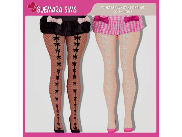 Valentine's Day Coquette Tights By Guemara