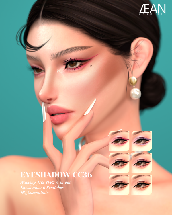 Alpha LEAN EYESHADOW CC36 by simsfinds - The Sims 4 Custom Content
