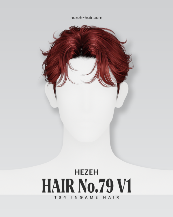 Alpha [Hezeh]Hair_No79 V1 by hezeh - The Sims 4 Custom Content