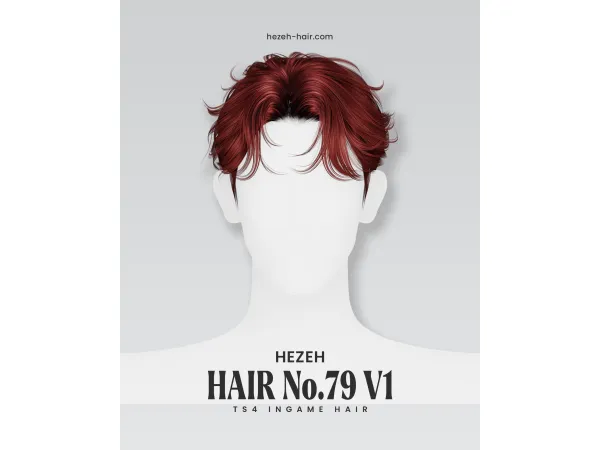 Alpha [Hezeh]Hair_No79 V1 - The Sims 4 Custom Content