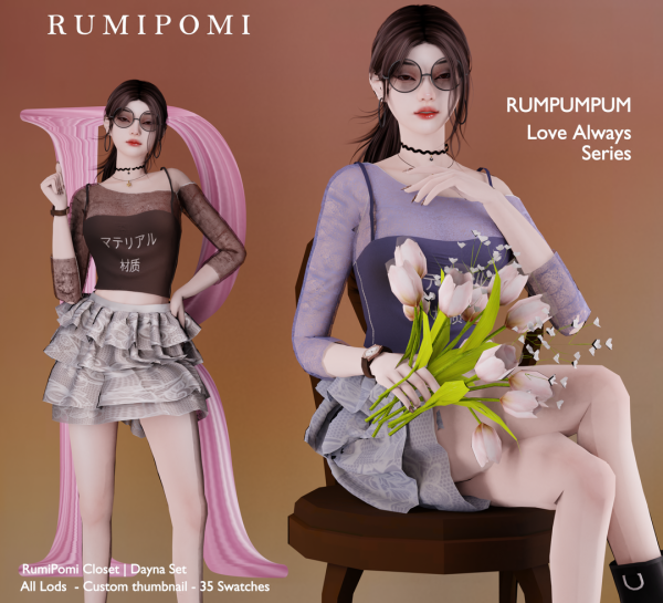 Alpha Rumpumpum_Dayna Set by rumi_pomi - The Sims 4 Custom Content