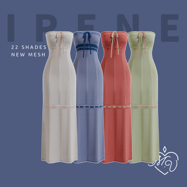 Maxis Match Irene Dress by simsfinds - The Sims 4 Custom Content