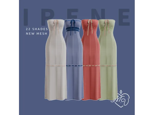 Maxis Match Irene Dress by MissValentine - The Sims 4 Custom Content