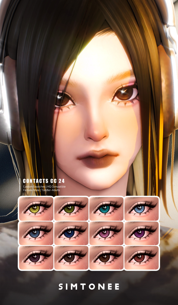 Maxis Match Simtonee Eye Contacts 24 by simsfinds - The Sims 4 Custom Content