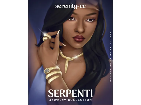 Maxis Match The Serpenti Jewelry Collection (3 items) by Serenity - The Sims 4 Custom Content