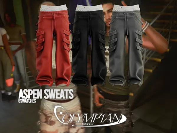 Alpha Olympian Aspen Sweats (Standard Version) by decayed - The Sims 4 Custom Content