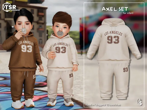 Alpha Axel clothing Set for infant - The Sims 4 Custom Content