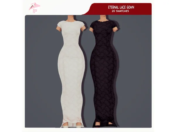 Maxis Match Eternal Lace Gown by Guemara - The Sims 4 Custom Content