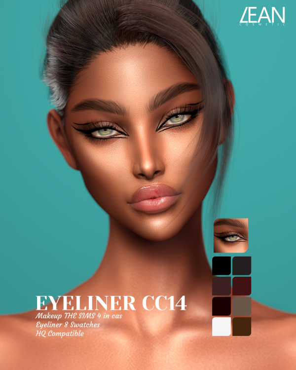 Alpha LEAN EYELINER CC14 by simsfinds - The Sims 4 Custom Content