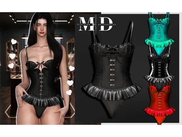 Alpha Simple latex lingerie adult by mydarling20 - The Sims 4 Custom Content