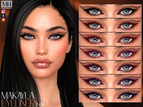 Alpha Makayla Eyeliner N24 by magichandcc - The Sims 4 Custom Content