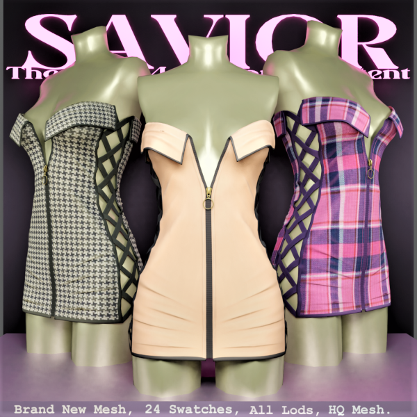 Alpha Svr_Seo Lin ah Dress Elegant by saviorts4 - The Sims 4 Custom Content