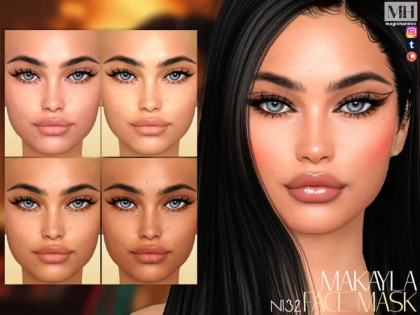 Alpha Makayla Face Mask N132 by magichandcc - The Sims 4 Custom Content