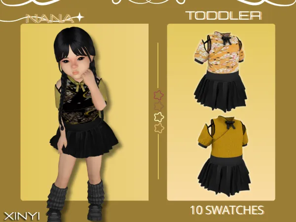 Maxis Match 7NANA (Xinyi) Chinese Style Dress by 7nana - The Sims 4 Custom Content