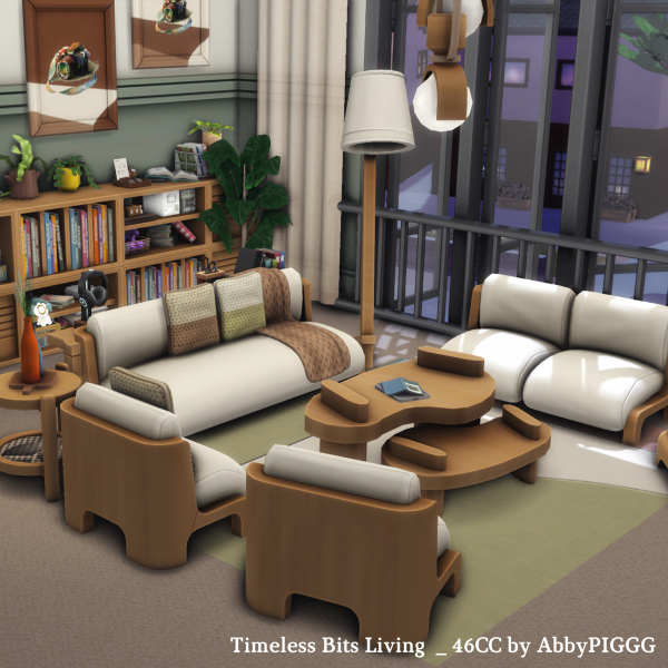 Maxis Match Timeless Bits Living Kit by simsfinds - The Sims 4 Custom Content