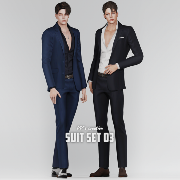 Alpha [KK] Suit set 03 by simsfinds - The Sims 4 Custom Content