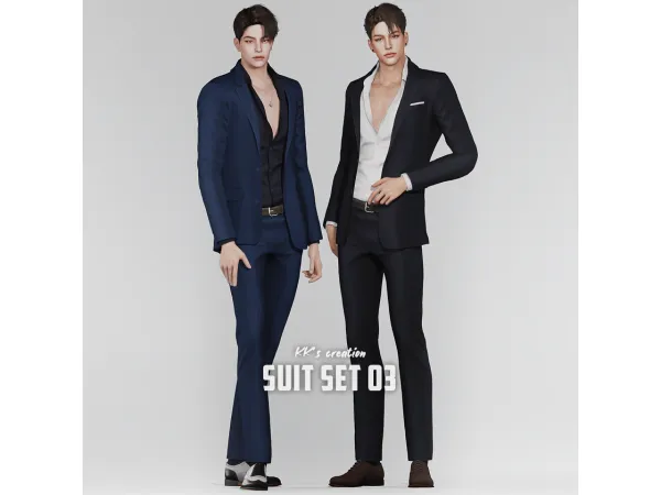 Alpha [KK] Suit set 03 - The Sims 4 Custom Content