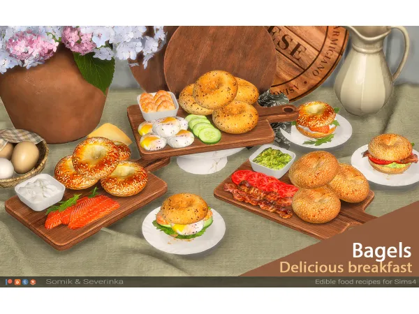 Alpha Bagels by simsfinds - The Sims 4 Custom Content