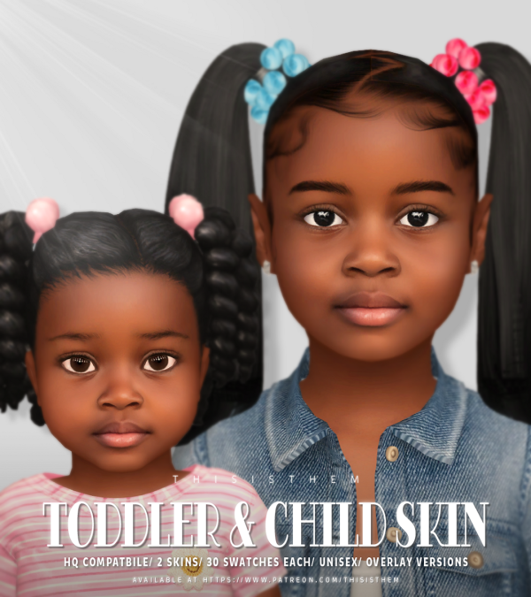 Alpha InfantToddler Skin N17 Child Skin N35 by simsfinds - The Sims 4 Custom Content