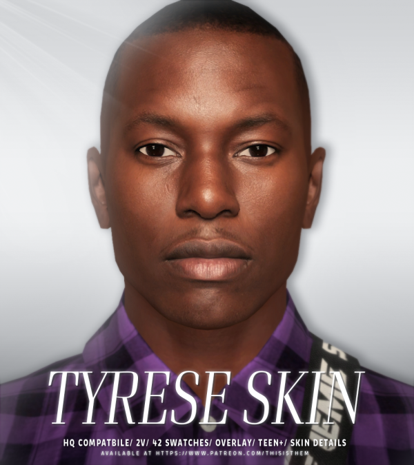 Alpha Tyrese Skin Sim by simsfinds - The Sims 4 Custom Content