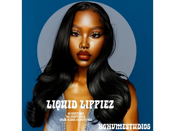 Alpha Liquid Lippiez by nonvmestudios - The Sims 4 Custom Content