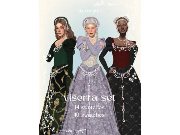 Mix viserra set by vixxiesimss - The Sims 4 Custom Content