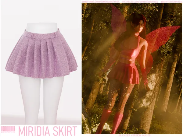 Alpha Miridia Skirt by simtographies - The Sims 4 Custom Content