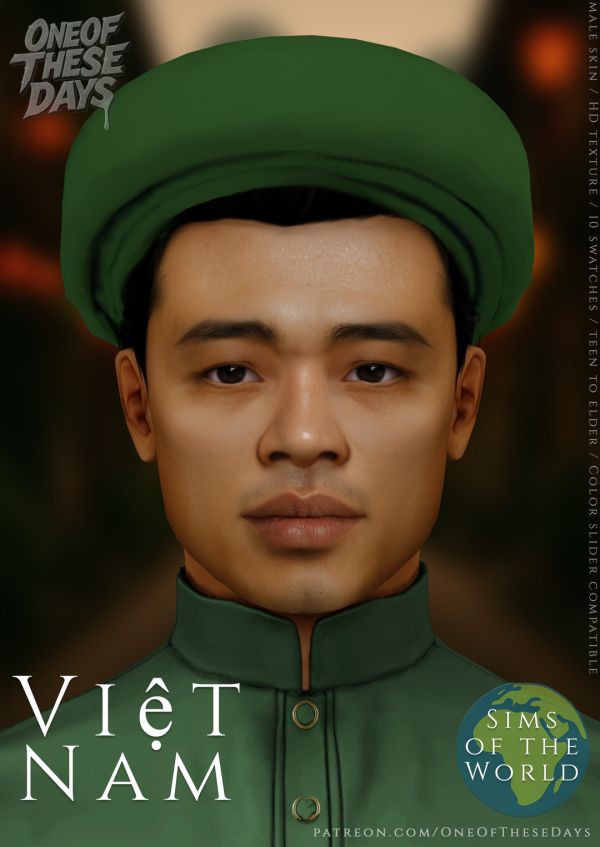 Alpha Sims of the World Việt Nam SKIN tray files by oneofthesedays - The Sims 4 Custom Content