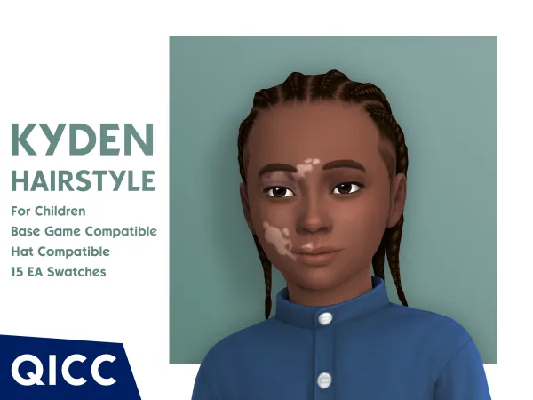 Maxis Match Kyden Hair by itsqicc - The Sims 4 Custom Content