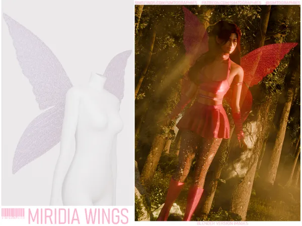 Alpha Miridia Wings by simtographies - The Sims 4 Custom Content