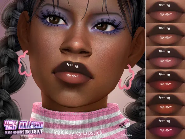 Alpha Y2K Kayley Lipstick by thesimsresource - The Sims 4 Custom Content