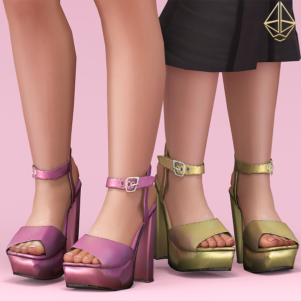 Maxis Match High platform heels by aurum - The Sims 4 Custom Content