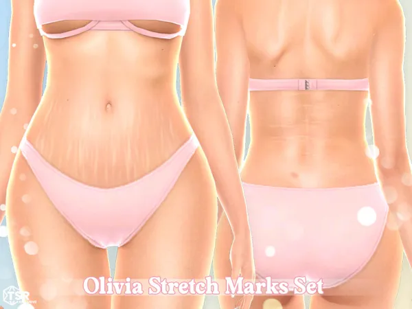 Alpha Olivia Stretch Marks Set by MSQSIMS - The Sims 4 Custom Content
