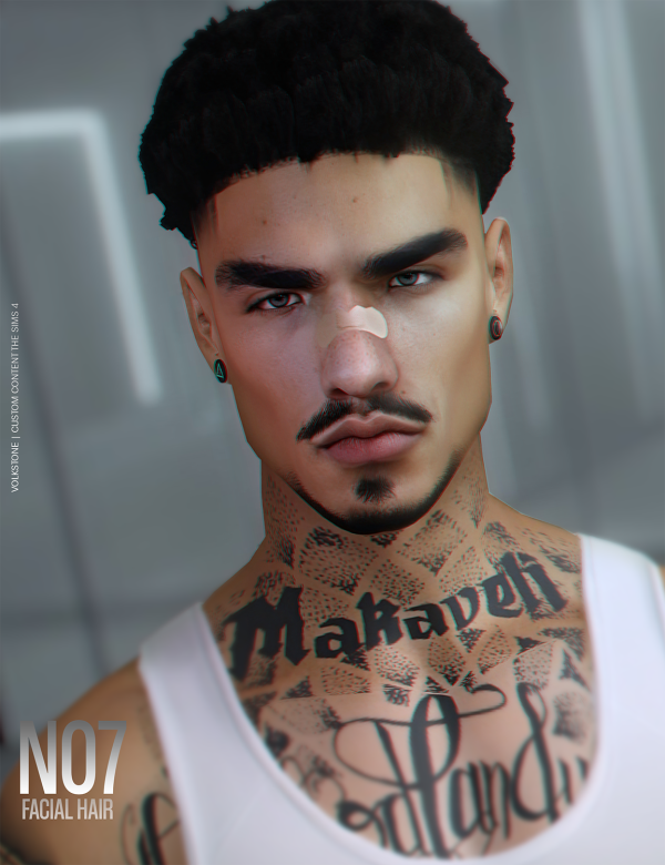 Alpha FACIAL HAIR N07 [V3] by volkstonesims - The Sims 4 Custom Content