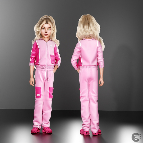 Alpha Child Track Zip Jacket cool_content_star by cool_content_star - The Sims 4 Custom Content