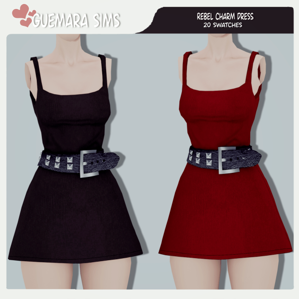 Maxis Match Rebel Charm Dress by simsfinds - The Sims 4 Custom Content