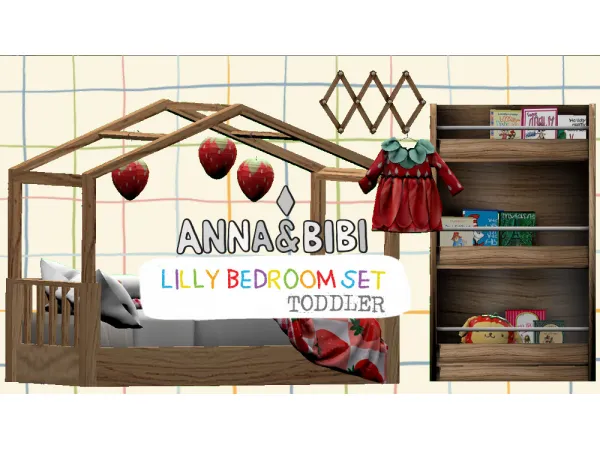 Mix Lilly Bedroom Set Toddler by simsfinds - The Sims 4 Custom Content