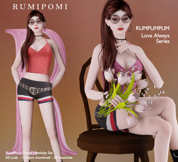 Alpha Rumpumpum_Bethany Set by rumi_pomi - The Sims 4 Custom Content