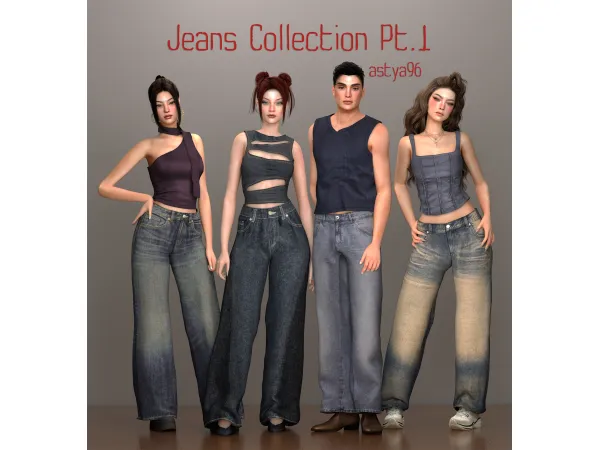Alpha Jeans Collection Pt1 by astya96 - The Sims 4 Custom Content