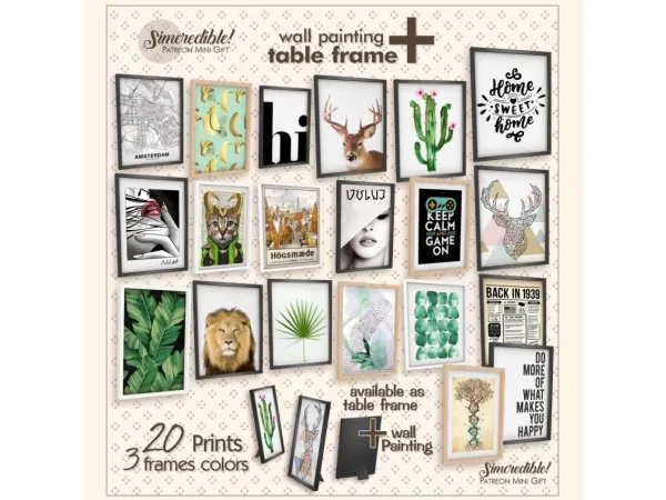 Alpha More Modern Paintings - The Sims 4 Custom Content