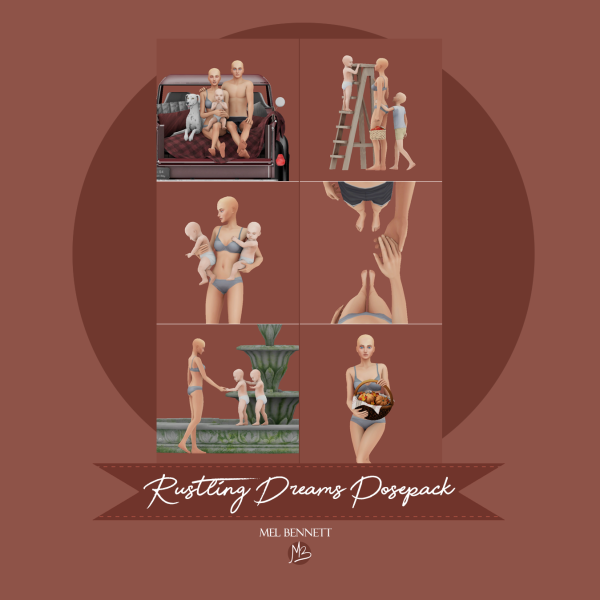 Mix Rustling Dreams Posepack by melbennett - The Sims 4 Custom Content