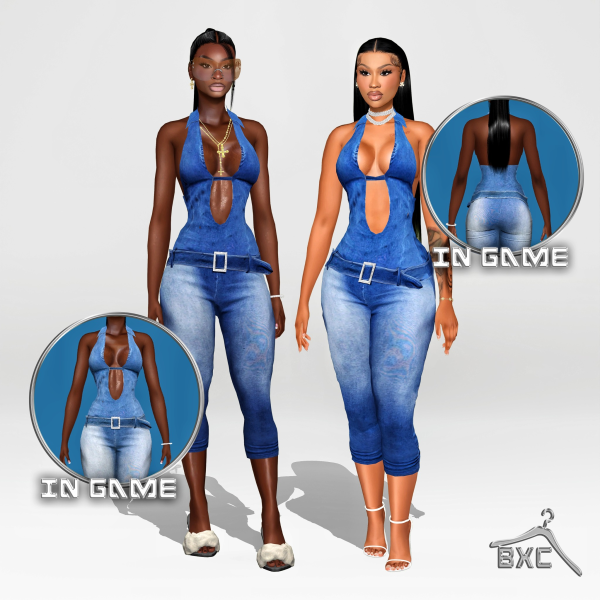 Alpha FOXY JUMPSUIT by simsfinds - The Sims 4 Custom Content