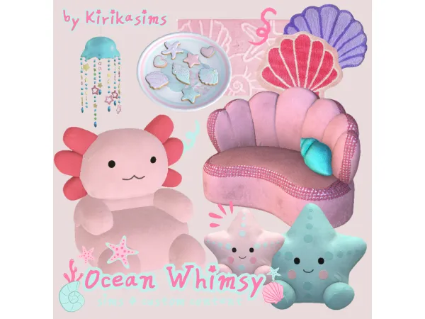 Mix Ocean Whimsy Set by kirikasims - The Sims 4 Custom Content