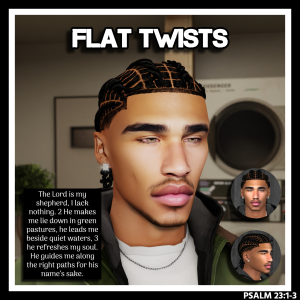 Alpha FLAT TWISTS by simsfinds - The Sims 4 Custom Content