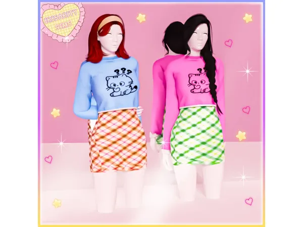 Maxis Match Dottie Dress And Blouse - The Sims 4 Custom Content